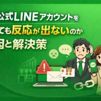 公式lineアカウントを作っても反応が出ない原因と解決策を解説するイメージ画像