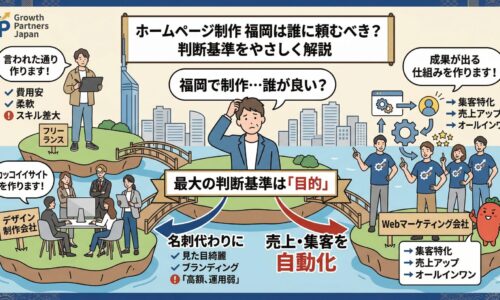 福岡のホームページ制作は誰に頼むべきか？依頼先の正しい判断基準を解説するアイキャッチ画像