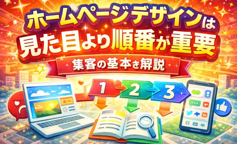 専門家目線で解説|ホームページ デザインは見た目より順番が重要です