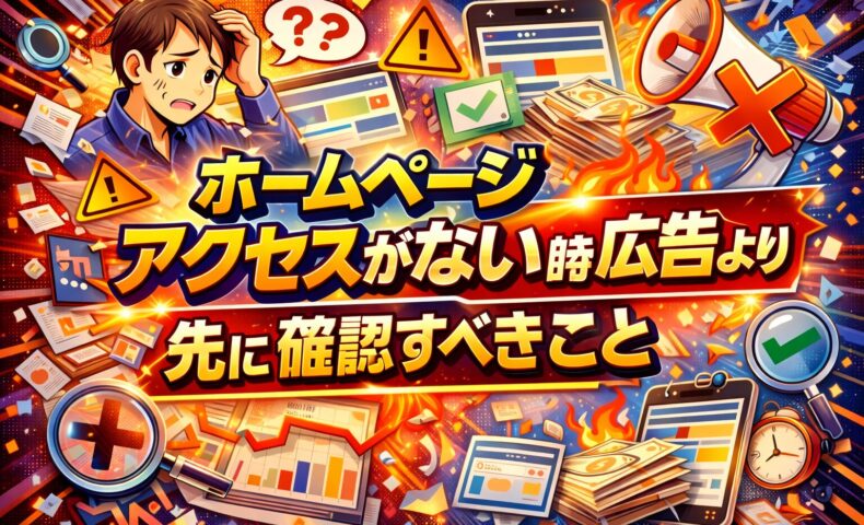 ホームページ アクセスがない時に広告より先に確認すべきこと