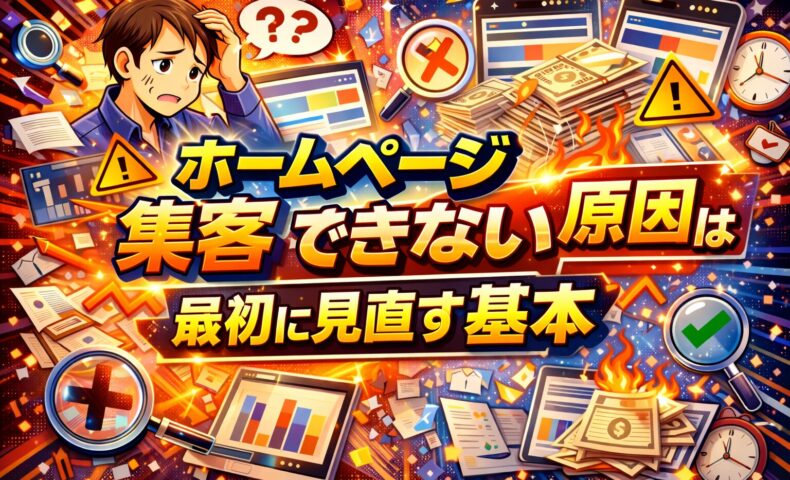 ホームページ 集客 できない原因はここ|最初に見直す基本