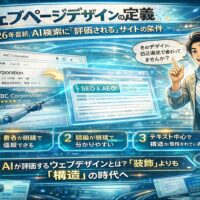 ウェブページデザインの定義｜2026年最新。AI検索に「評価される」条件